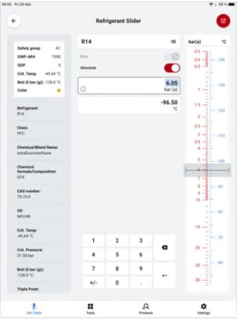 HVAC Refrigerant Slider HVAC App