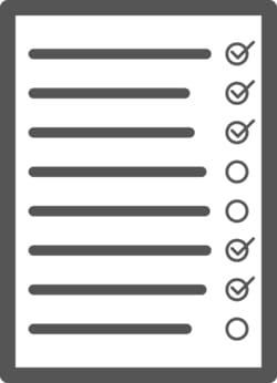 Checklist of items that are already done because service scheduling for small business tasks can be automated with ServiceFolder