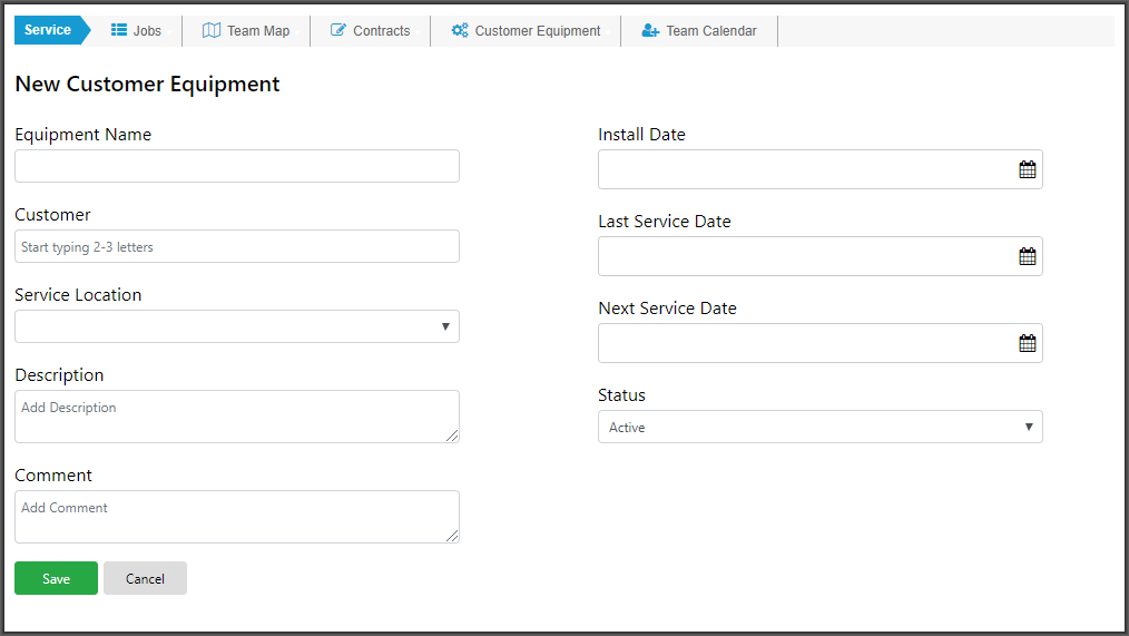 customer equipment new