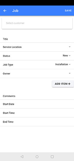 Field Service Management Software Mobile App Field Service Agent Job Screen