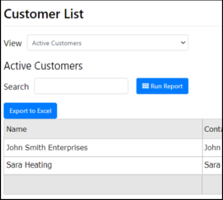 Customer search - Crm